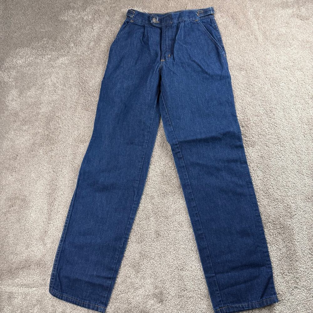 Vtg Wrangler Jeans USA Made Dark Wash Adjustable Waist Student Size 0 Western